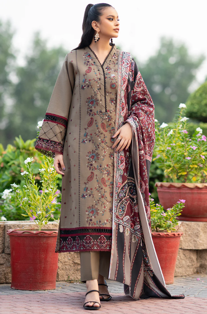 Bin Ilyas - 3PC Lawn Embroidered Suit - FFU0229 - Farakh Fabrics