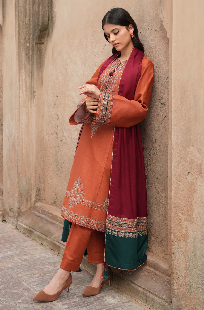 Jazmin - 3PC Lawn Embroidered Suit - FFU0213 - Farakh Fabrics