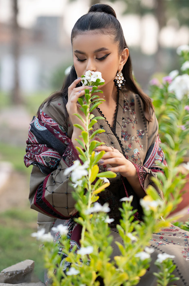 Bin Ilyas - 3PC Lawn Embroidered Suit - FFU0229 - Farakh Fabrics