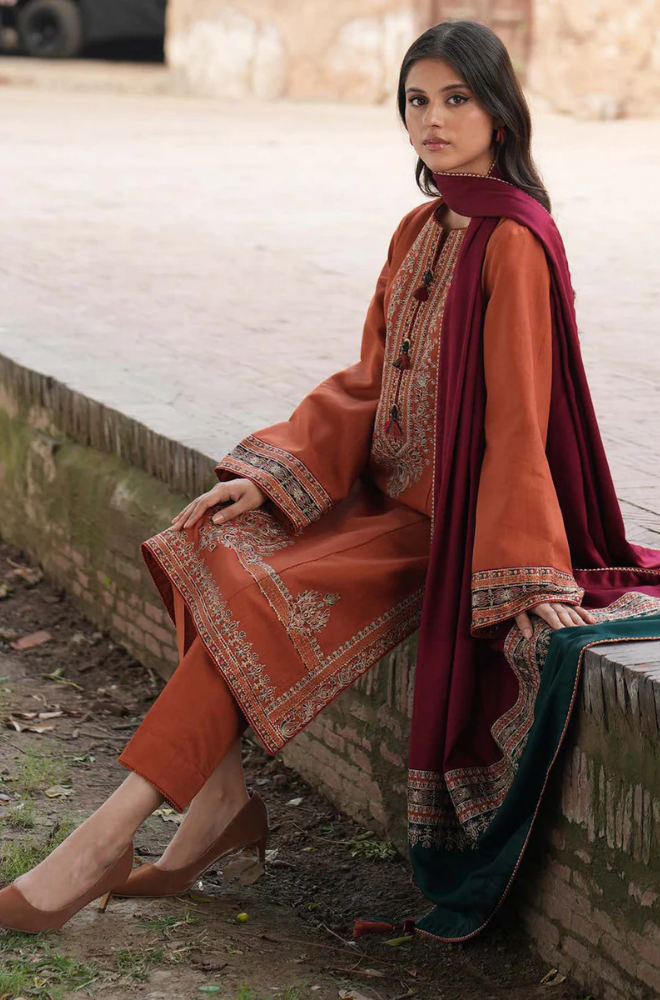 Jazmin - 3PC Lawn Embroidered Suit - FFU0213 - Farakh Fabrics