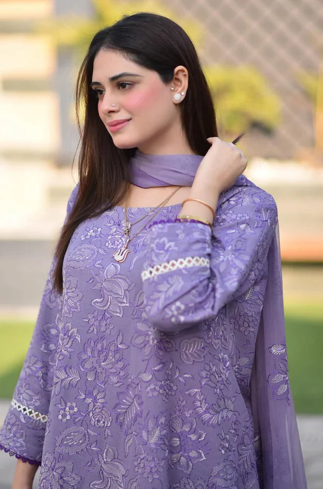 Breeze- 3PC Lawn Embroidered Suit - FFU0291 - Farakh Fabrics