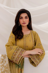 Batik - 3PC Lawn Embroidered Suit - FFU0228 - Farakh Fabrics