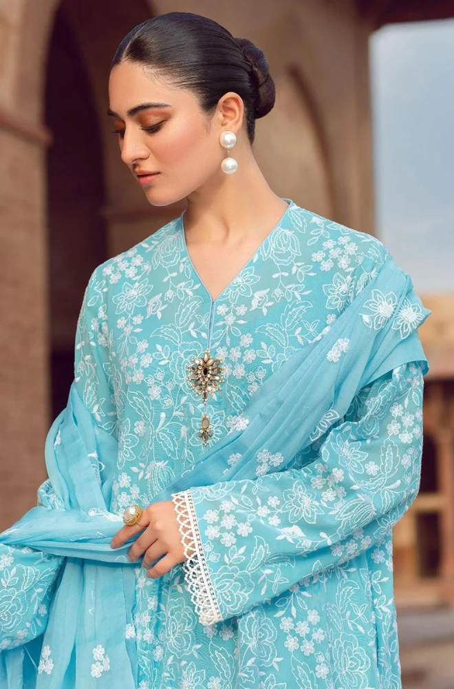 Bareeze - 3PC Lawn Embroidered Suit - FFU0131 - Farakh Fabrics