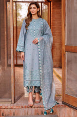 Farasha - 3PC Lawn Embroidered Suit - FFU0163 - Farakh Fabrics