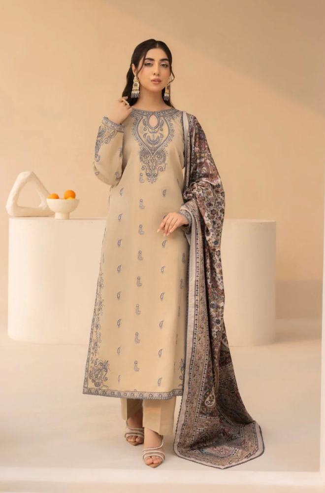 Mohagni - 3PC Lawn Embroidered Suit - FFU0212 - Farakh Fabrics