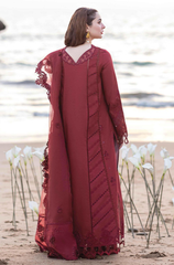 Qalamkar - 3PC Lawn ChickenKari Embroidered Suit -FFU0340 - Farakh Fabrics