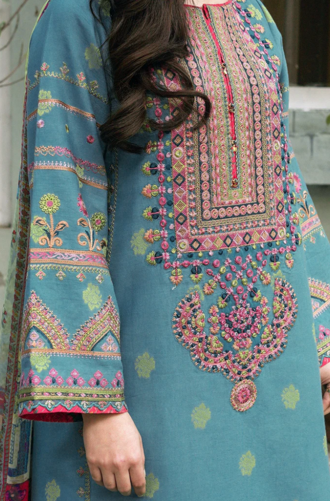 Zara Shahjahan - 3PC Lawn Embroidered Suit - FFU0361 - Farakh Fabrics