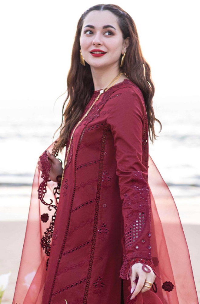 Qalamkar - 3PC Lawn ChickenKari Embroidered Suit -FFU0340 - Farakh Fabrics