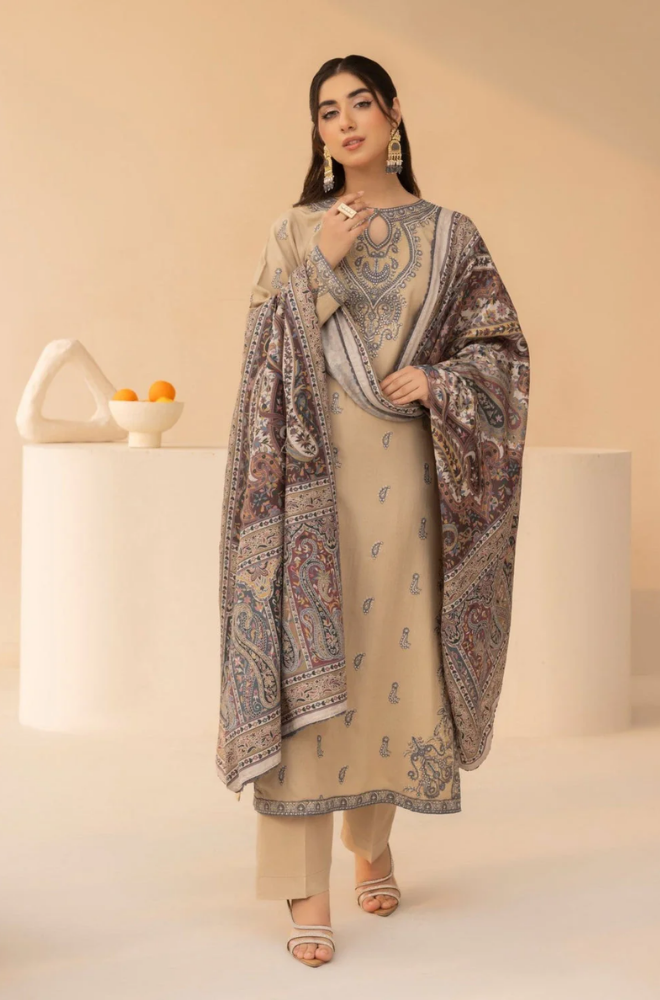 Mohagni - 3PC Lawn Embroidered Suit - FFU0212 - Farakh Fabrics