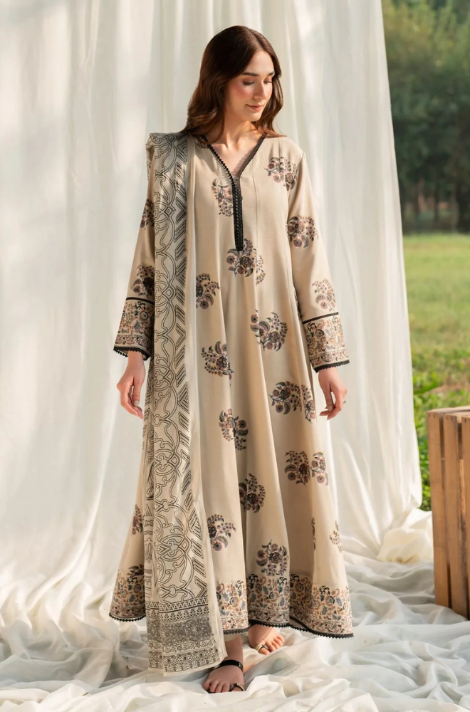 Garnet - 3PC Lawn Digital Printed Suit- BFB0268 - Farakh Fabrics