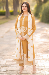 Maria .B. - Winter 3PC Dhanak Embroidered Suit