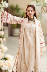 Qalamkar - 3PC Lawn ChickenKari Embroidered Suit - FFU0346 - Farakh Fabrics