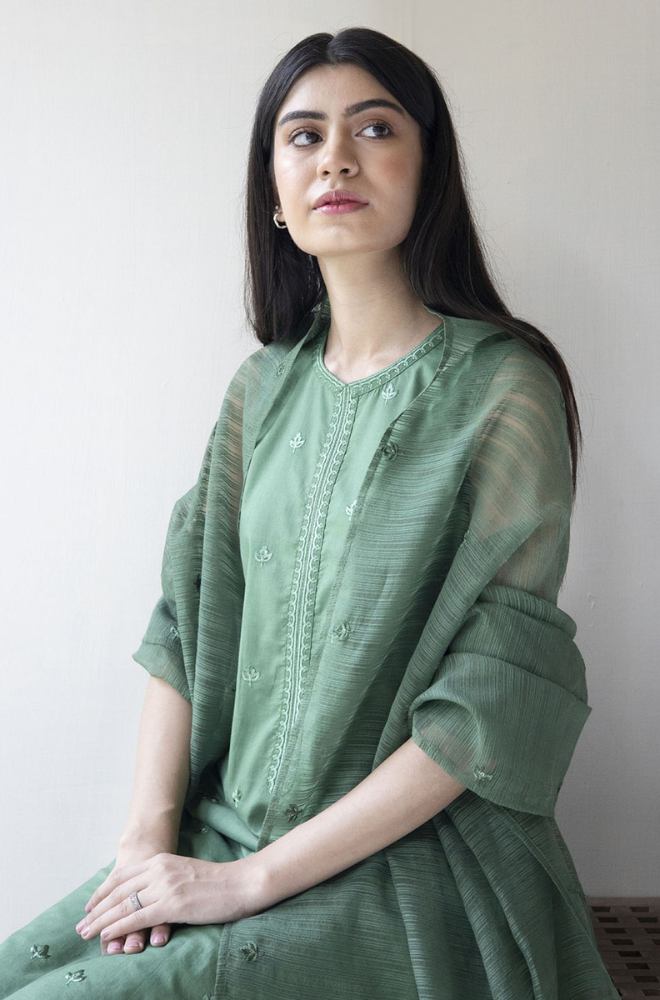 Dyot - 3PC Lawn Heavy Embroidered Shirt - FFU0356 - Farakh Fabrics