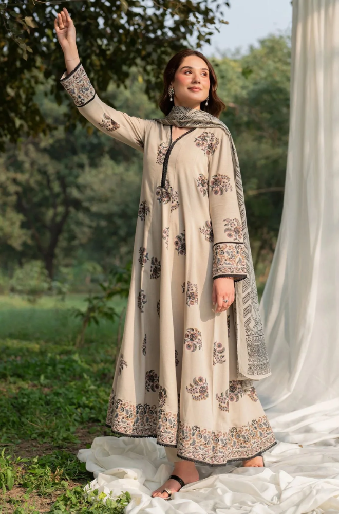 Garnet - 3PC Lawn Digital Printed Suit- BFB0268 - Farakh Fabrics
