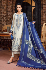 Maria B - 3PC Lawn Embroidered Dress - FFU0138 - Farakh Fabrics