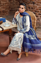 Maria B - 3PC Lawn Embroidered Dress - FFU0138 - Farakh Fabrics