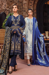 Maria B - 3PC Lawn Embroidered Dress - FFU0138 - Farakh Fabrics