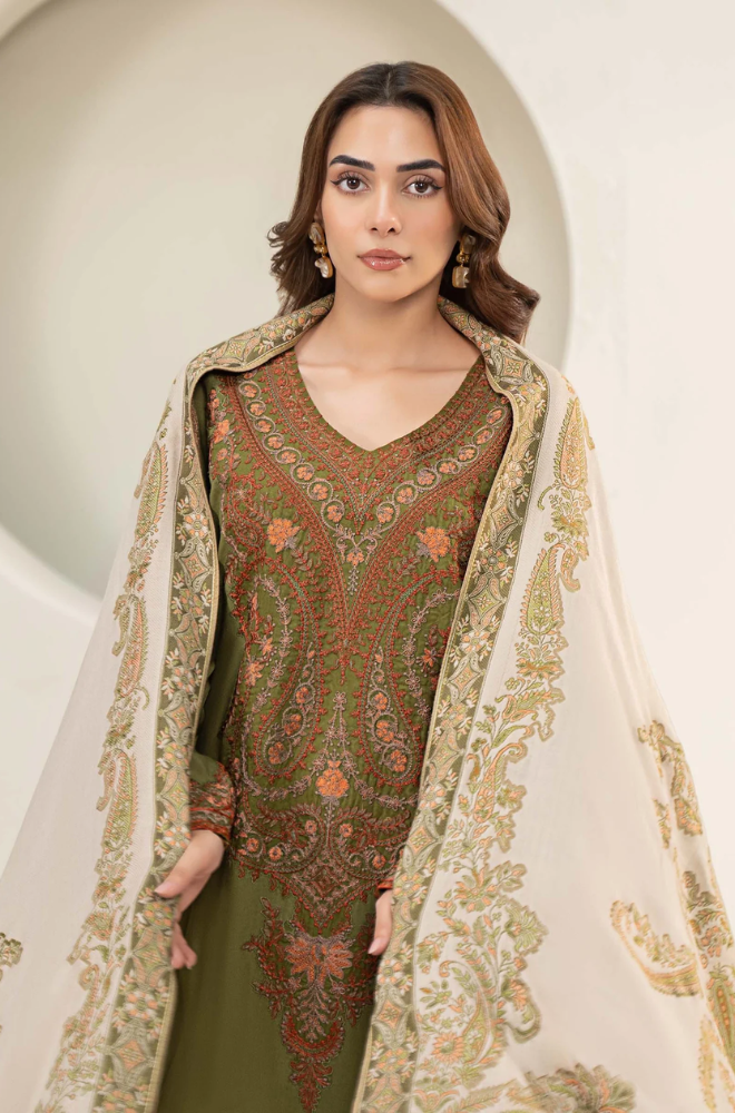 Maria B - 3PC Lawn Embroidered Suit- FFU0148 - Farakh Fabrics