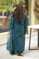 Bareeze - 3PC Lawn Embroidered Suit - FFU0194 - Farakh Fabrics