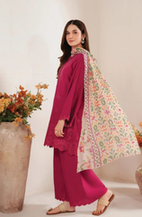 Shanzay - 3PC Lawn Embroidered Suit - FFU0210 - Farakh Fabrics