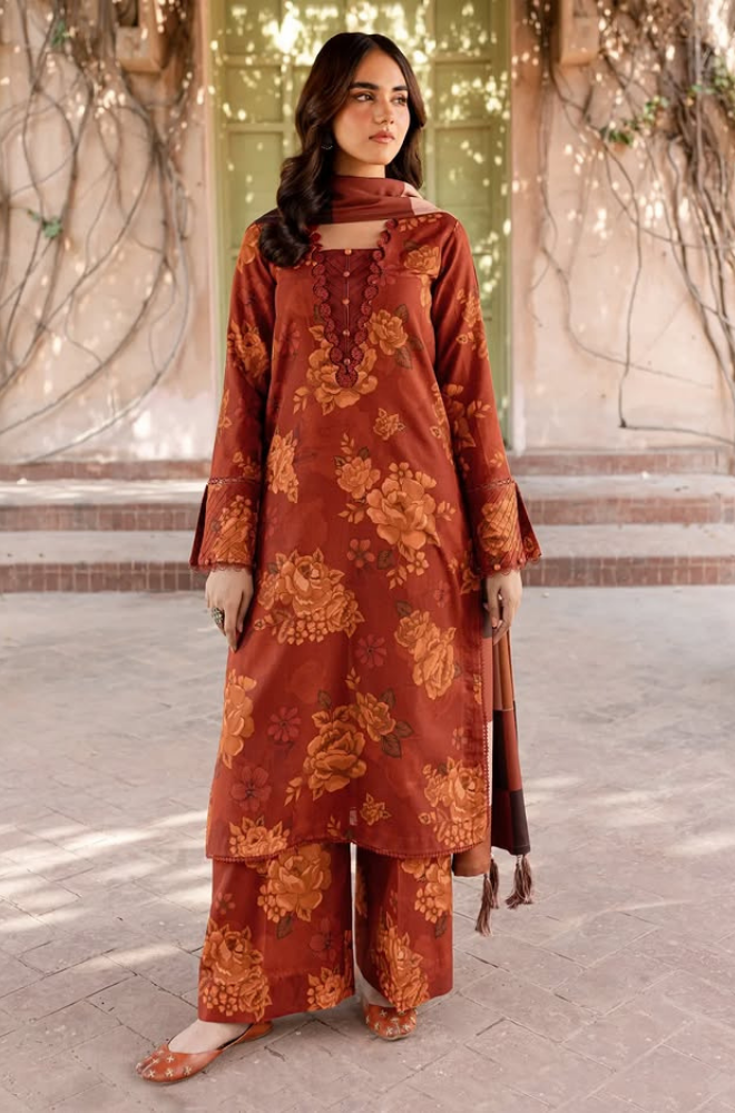 Sapphire - 3PC Lawn Digital Print Dress - FFU0134 - Farakh Fabrics