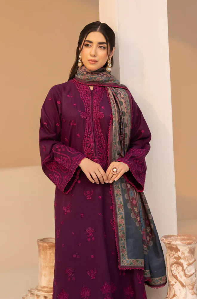 Mohagni - 3PC Lawn Embroidered Suit - FFU0293 - Farakh Fabrics