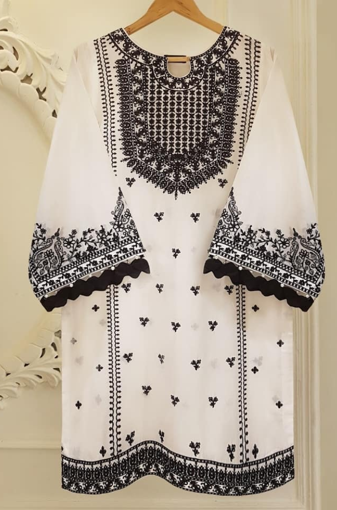 Agha Noor - 3PC Lawn Embroidered Suit - FFU0218 - Farakh Fabrics