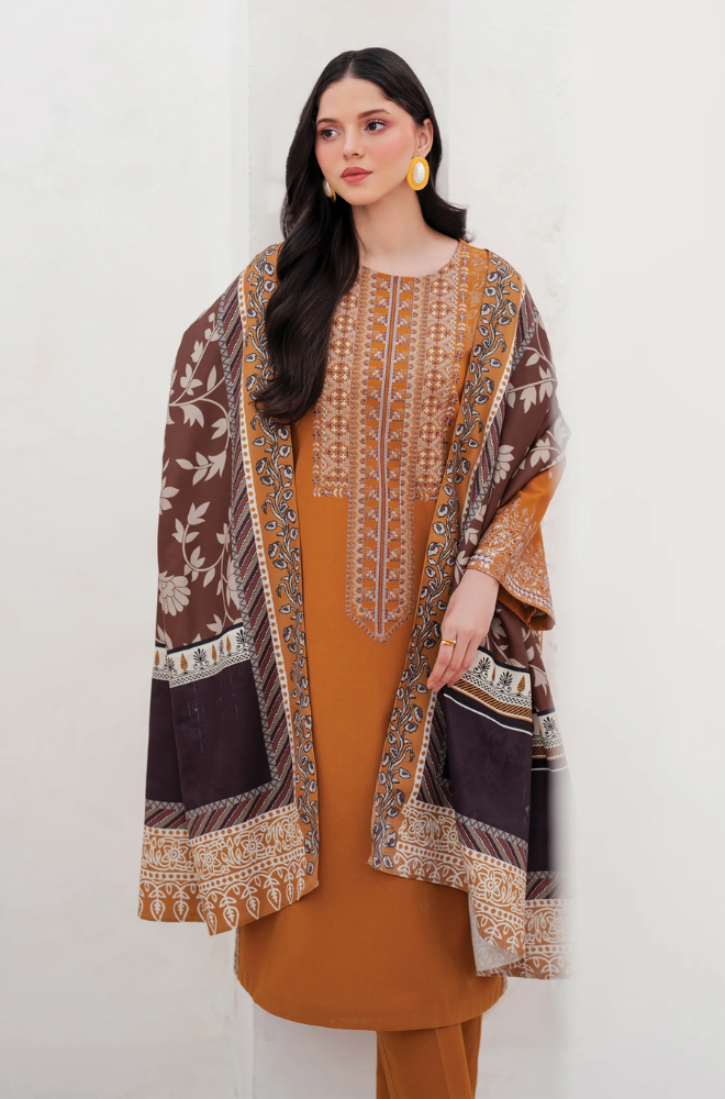 Garnet - 3PC Lawn Embroidered Suit - FFU0355 - Farakh Fabrics