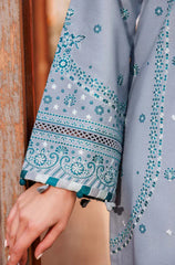 Farasha - 3PC Lawn Embroidered Suit - FFU0163 - Farakh Fabrics