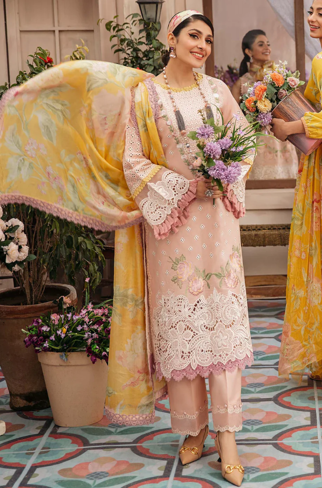 MUSHQ - 3PC Lawn Embroidered Suit- FFU0147 - Farakh Fabrics