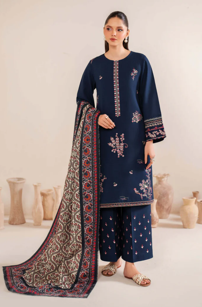 Garnet - 3PC Lawn Embroidered Suit - FFU0208 - Farakh Fabrics