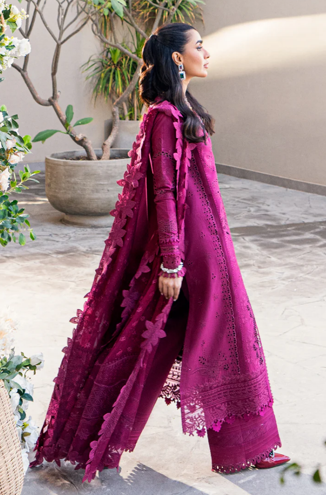 Khaddi - 3PC Lawn ChickenKari Embroidered Suit - FFU0349 - Farakh Fabrics