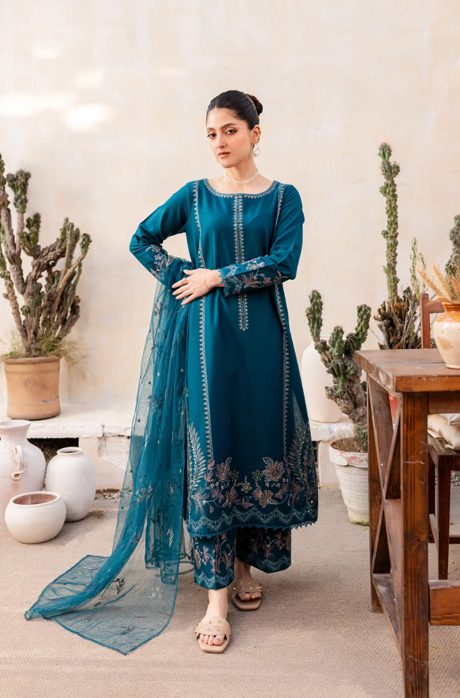 Batik - 3PC Lawn Embroidered Suit - FFU0133 - Farakh Fabrics