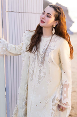 Qalamkar - 3PC Lawn ChickenKari Embroidered Suit - FFU0350 - Farakh Fabrics
