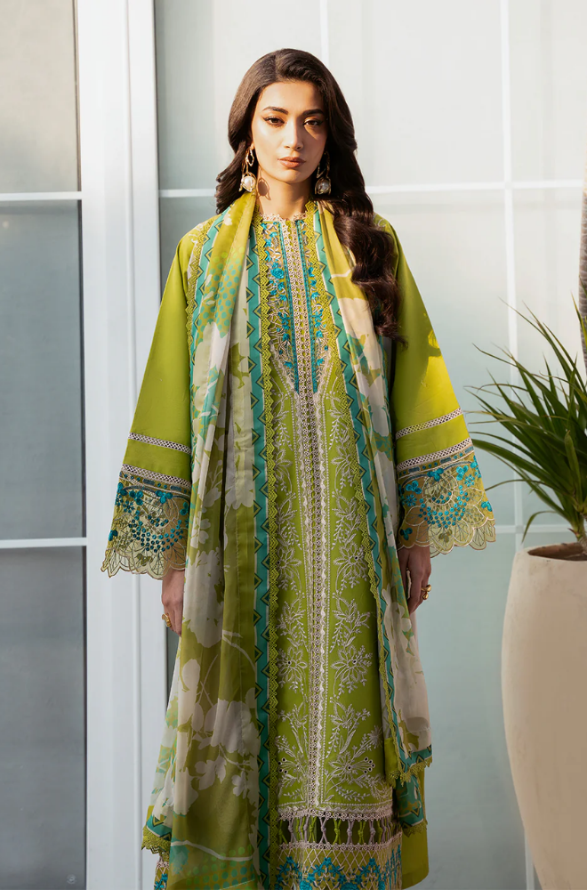Charizma - 3PC Lawn Embroidered Suit - FFU0193 - Farakh Fabrics