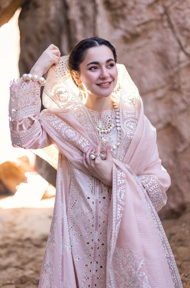Qalamkar - 3PC Lawn ChickenKari Embroidered Suit - FFU0351 - Farakh Fabrics