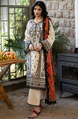Asim Jofa - 3PC Lawn Embroidered Suit - FFU0216 - Farakh Fabrics