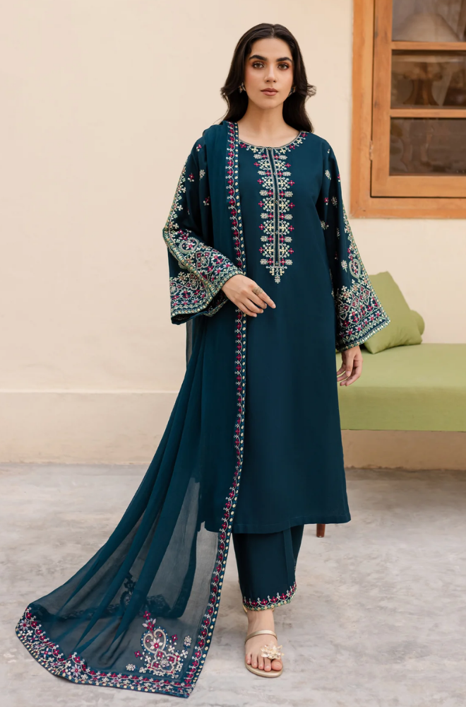 Sapphire - 3PC Lawn Embroidered Suit - FFU0201 - Farakh Fabrics
