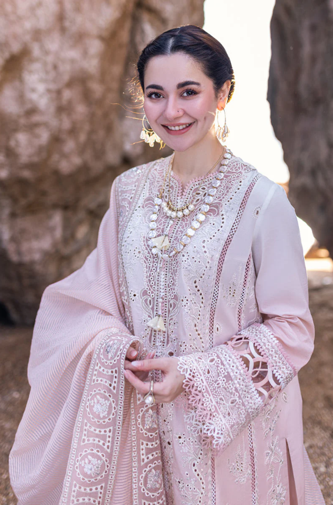 Qalamkar - 3PC Lawn ChickenKari Embroidered Suit - FFU0351 - Farakh Fabrics