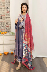 URGE - 3PC Lawn Embroidered Suit - FFU0143 - Farakh Fabrics