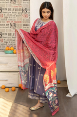 URGE - 3PC Lawn Embroidered Suit - FFU0143 - Farakh Fabrics