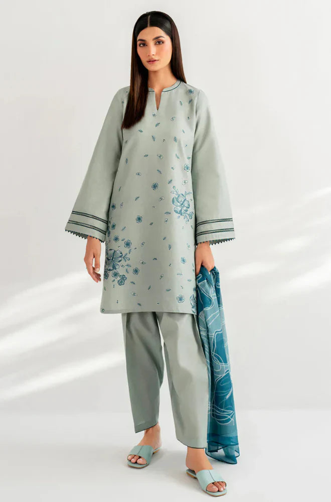 Jazmin - 3PC Lawn Embroidered Dress - FFU0144 - Farakh Fabrics