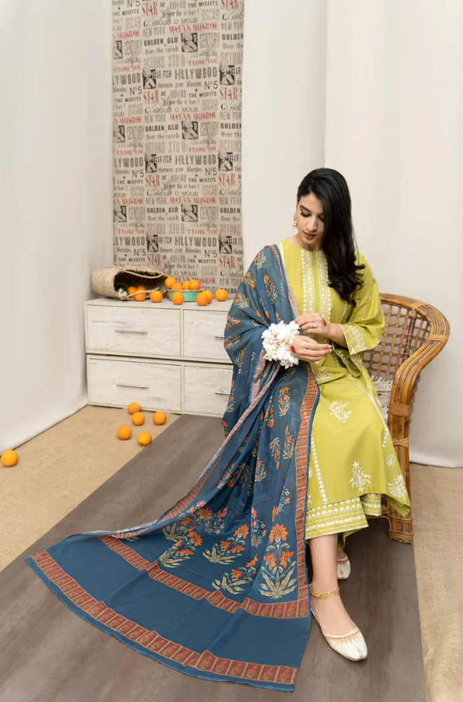 Urge - 3PC Lawn Embroidered Suit - FFU0173 - Farakh Fabrics