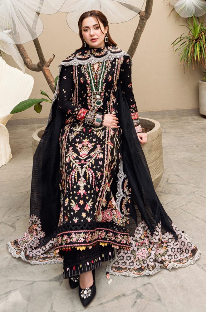 Qalamkar - 3PC Lawn Embroidered Suit - FFU0352 - Farakh Fabrics