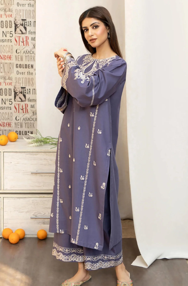 URGE - 3PC Lawn Embroidered Suit - FFU0143 - Farakh Fabrics