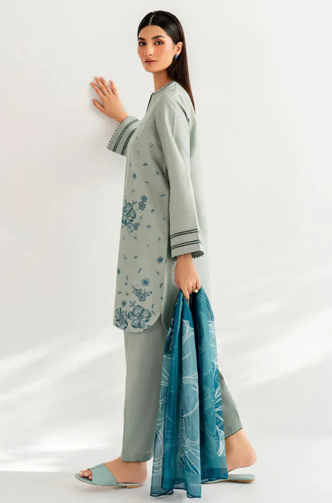 Jazmin - 3PC Lawn Embroidered Dress - FFU0144 - Farakh Fabrics