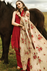 Zara Shahjahan - 3PC Lawn Embroidered Suit - FFU0142 - Farakh Fabrics