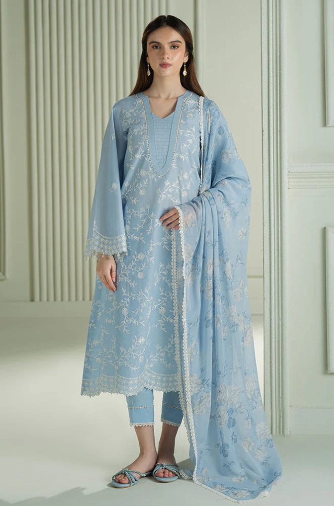 Cross Stitch - 3PC Lawn Embroidered Suit - FFU0335 - Farakh Fabrics
