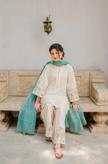 Kastoor - 3PC Lawn Embroidered Suit - FFU0170 - Farakh Fabrics