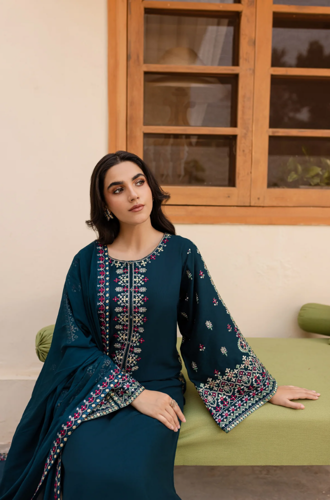Sapphire - 3PC Lawn Embroidered Suit - FFU0201 - Farakh Fabrics